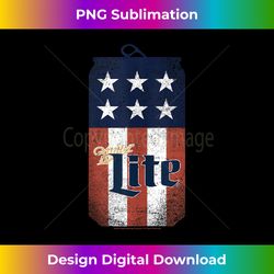 Coors Miller Lite Patriotic American Flag Can Tank Top - High-Quality PNG Sublimation Download