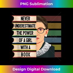 Feminist Ruth Bader Ginsburg RBG Quote Girl With Book Women Tank Top - Aesthetic Sublimation Digital File