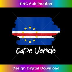 cape verdeans flag cape verde tank top - elegant sublimation png download