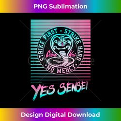 Cobra Kai Yes Sensei Retro Neon Tank Top - Vintage Sublimation PNG Download