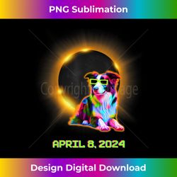 Solar Eclipse Border Collie Wearing Solar Eclipse Glasses 2 - Sublimation-Ready PNG File