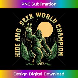 Vintage Hide And Seek World Champion Funny Retro Bigfoot 2 - PNG Transparent Digital Download File for Sublimation