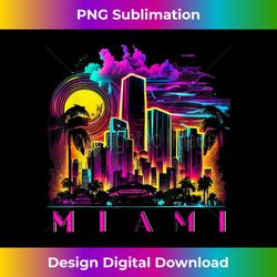Miami Tshirt Men Florida Vibrant Colorful Miami Souvenir - Modern Sublimation PNG File