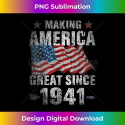 retro making america great since 1941 vintage american flag - decorative sublimation png file