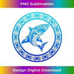 Tribal Shark Vintage Retro Throwback Vacation - Modern Sublimation PNG File