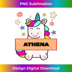 cute personalized Athena custom Unicorn - Vintage Sublimation PNG Download