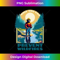 fishing smokey bear only you can prevent wildfires vintage - png transparent sublimation file