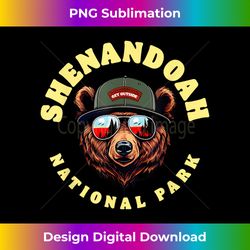 shenandoah national park hipster bear illustration 1 - modern sublimation png file