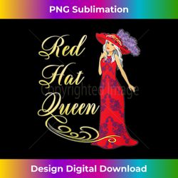 s red hat queen with red dress 1 - artistic sublimation digital file