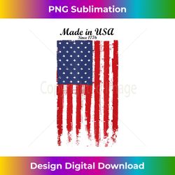Distressed American Freedom Flag Made in USA 1776 Hello - Signature Sublimation PNG File