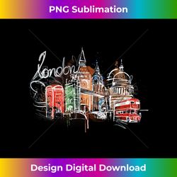 Beautiful Nighttime London England Colorful Artistic London - High-Resolution PNG Sublimation File