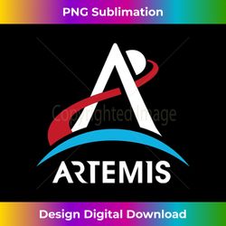 Official NASA Artemis Program White Logo 1 - Unique Sublimation PNG Download