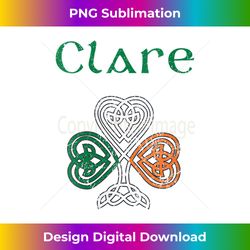 s County Clare Shamrock Ireland Flag, craic and ceol, 2 - High-Quality PNG Sublimation Download