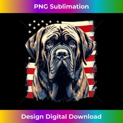 4th Of July US Flag English Mastiff Dog - Modern Sublimation PNG File