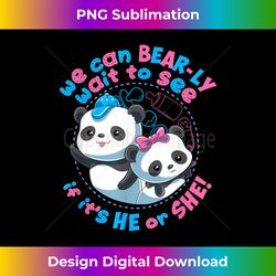 Gender Reveal Panda Bears We Can Bear-ly Wait - Artistic Sublimation Digital File