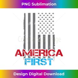 America First Patriotic American Flag Stars And Stripes USA - Sublimation-Ready PNG File