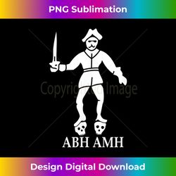 Bartholomew Roberts Black Bart ABH AMH Pirate Flag - PNG Sublimation Digital Download