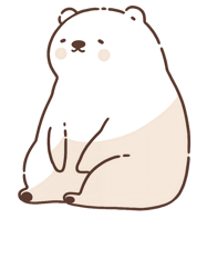 cute polar bear sitting