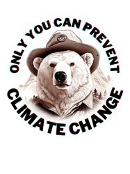 smokey the polar bear only you can prevent climate change