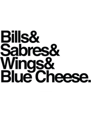 Buffalo Bills amp Sabres amp Wings amp Blue Cheese (black text)