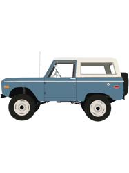 Vintage Blue Ford Bronco