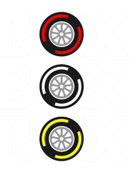 box box box f1 tyre compound white text design