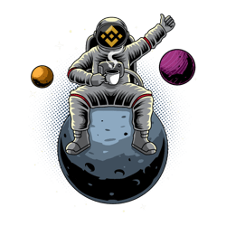 Astronaut Coffee Binance BNB Coin To The Moon Crypto Token Blockchain Cryptocurrency Wallet1