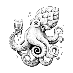 hoptopus the beer drinking octopus