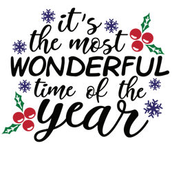 It's the most wonderful time of the year Svg, Christmas Wine Svg, Funny Christmas Svg, Holidays Svg, Digital download