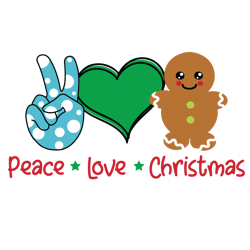 Peace love christmas Svg, Gingerbread Svg, Holidays Svg, Christmas shirt design Svg, Digital download