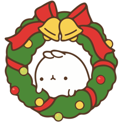 Molang wreath Svg, Cartoon face Christmas Svg, Christmas Svg, Holidays Svg, Christmas Svg Designs, Digital download
