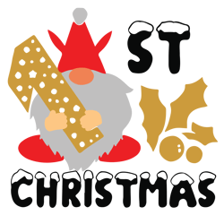 gnome 1st christmas svg, baby christmas svg, 1st christmas svg, baby svg, first christmas svg, digital download