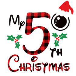 my 5th christmas svg, baby christmas svg, 5th christmas svg, five years old svg, birthday party svg, digital download