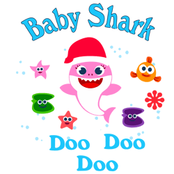 Baby Shark Svg, Baby Shark Christmas Svg, Shark family Svg, Christmas Shark Svg, Santa Shark Svg, Digital Download
