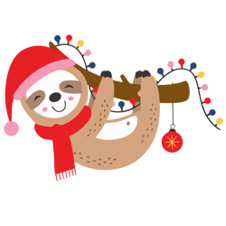 Sloth Christmas Svg Design, Funny Sloth Christmas Svg, Slowly Christmas Svg, Sloth santa Svg, Digital download