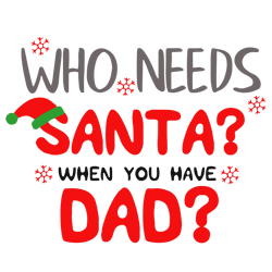 Who needs santa when you have dad Svg, Christmas Svg, Family Svg, Holidays Svg, Christmas Svg Designs, Digital download