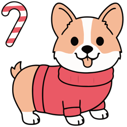 Christmas Corgi SVG Funny Christmas dog layered cut file Christmas Holidays shirt Cute baby bodysuit Silhouette Cricut