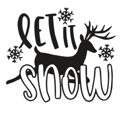 Let it snow Svg, Reindeer Svg, Christmas Svg, Holidays Svg, Christmas Svg Designs, Digital download