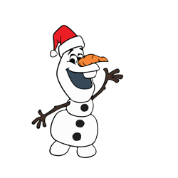 Christmas Olaf Santa Svg, Frozen Olaf Christmas Cricut, Silhouette Vector Cut File, Digital donwload