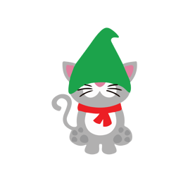 Gnome cat Svg, Gnome Clipart, Holidays Gnomes Svg, Cute Gnomes Svg, Gnomies Svg, Cartoon Svg, Instant download
