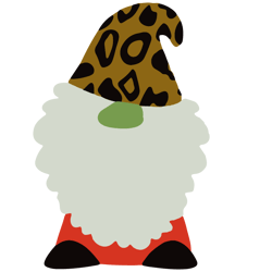 Leopard Gnome Svg, Christmas Gnome Svg for Sublimation, Gnomes Clipart, Gnome Svg Sublimation, Digital download