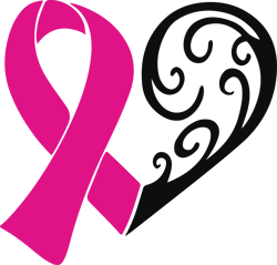 heart ribbon svg, breast cancer svg, cancer awareness svg, cancer ribbon svg, pink ribbon svg, digital download