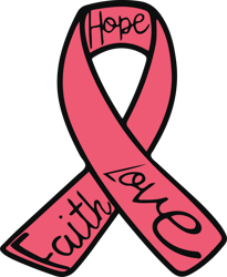 faith hope love ribbon svg, breast cancer svg, cancer awareness svg, cancer ribbon svg, pink ribbon svg