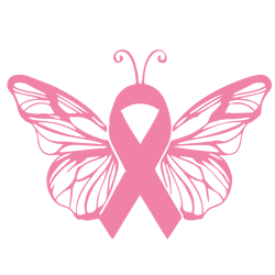 cancer ribbon butterfly svg, breast cancer svg, cancer awareness svg, cancer ribbon svg, pink ribbon svg
