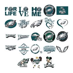 Philadelphia Eagles Bundle Svg, Philadelphia Eagles Logo Svg, NFL football Svg, Sport logo Svg, Football logo Svg