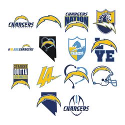 Los Angeles Chargers Bundle Svg, Los Angeles Chargers Logo Svg, NFL football Svg, Sport logo Svg, Football logo Svg