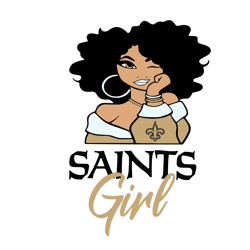New Orleans Saints Girl Svg, NFL Football Teams Svg, Sport logo Svg, Football logo Svg, Digital download