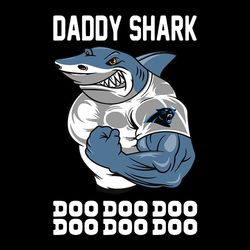 Daddy Shark Carolina Panthers Svg, Carolina Panthers logo Svg, NFL Svg, Sport Svg, Football Svg, Digital download