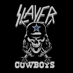 Skull Slayer Cowboys Svg, Dallas Cowboys logo Svg, NFL Svg, Sport Svg, Football Svg, Digital download