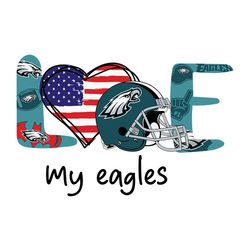 Love My Eagles Svg, Philadelphia Eagles logo Svg, NFL Svg, Sport Svg, Football Svg, Digital Download